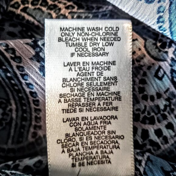 Michael Kors Blue & Purple Paisley Print Boho Top - Picture 6 of 6